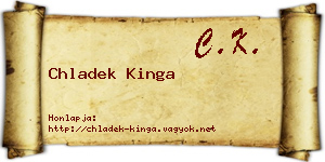 Chladek Kinga névjegykártya